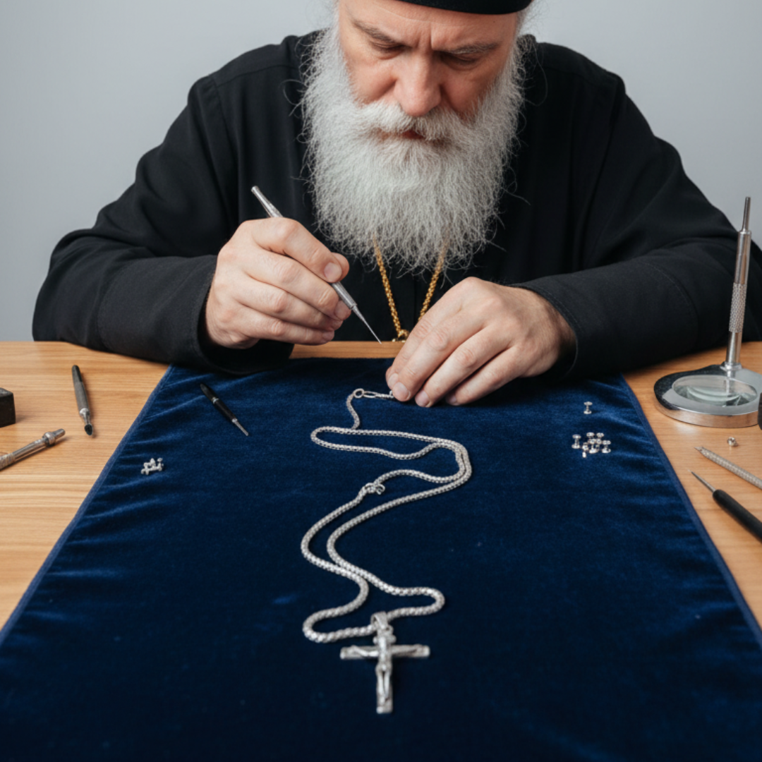 Colierul Argintiu al Calugarilor din Muntele Athos